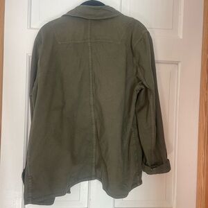 Army Green Chore Jacket with Relaxed Fit and Lapel Collar from Urban Outfitters